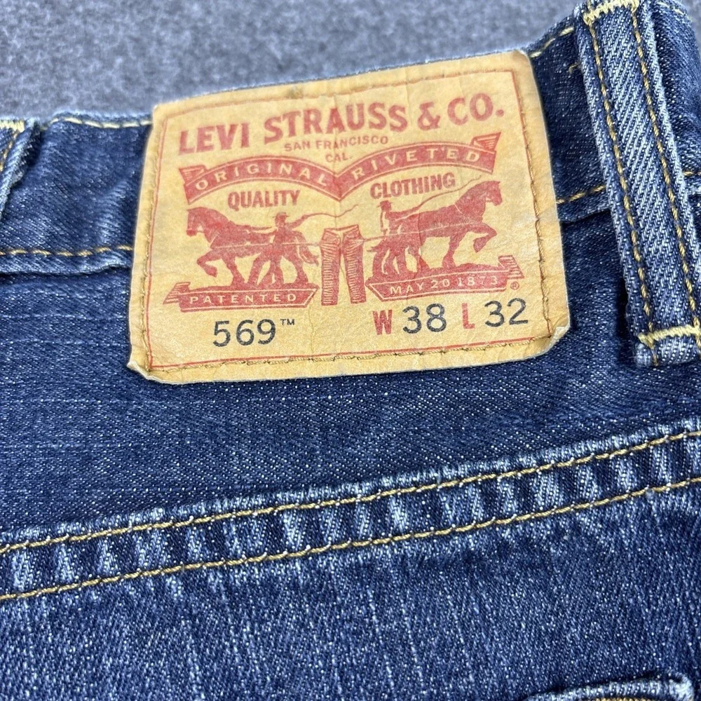 Levi's 569 Loose Straight Jeans Men's 38x32 (30) Denim Pants